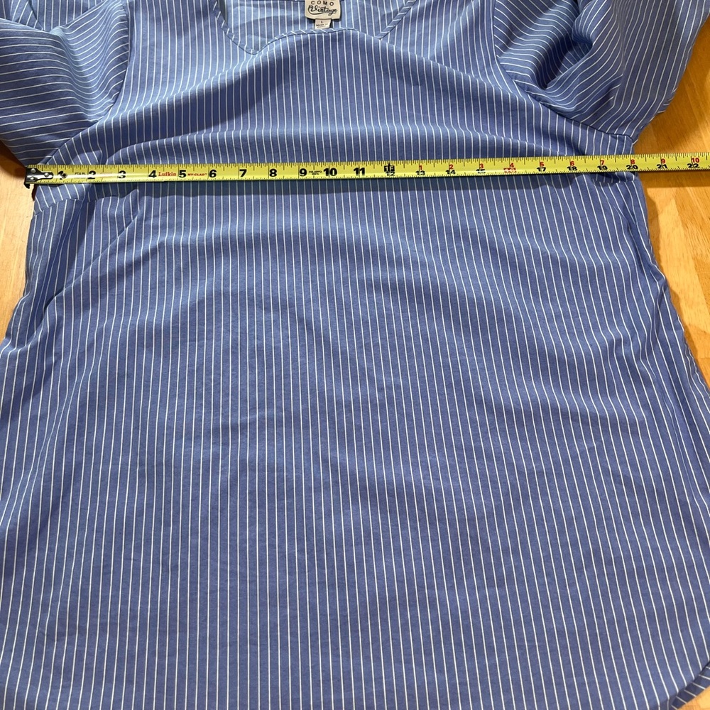 Como Vintage Blue and White stripped Top - Size L - Picture 6 of 11